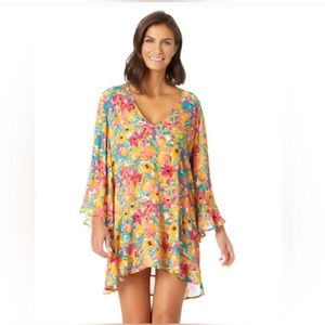 Anne Cole Bathing suit Cover Up Floral Print Sz. XS-S